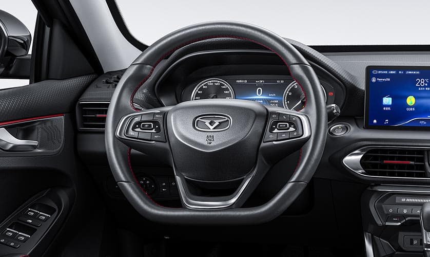 D-type sports steering wheel