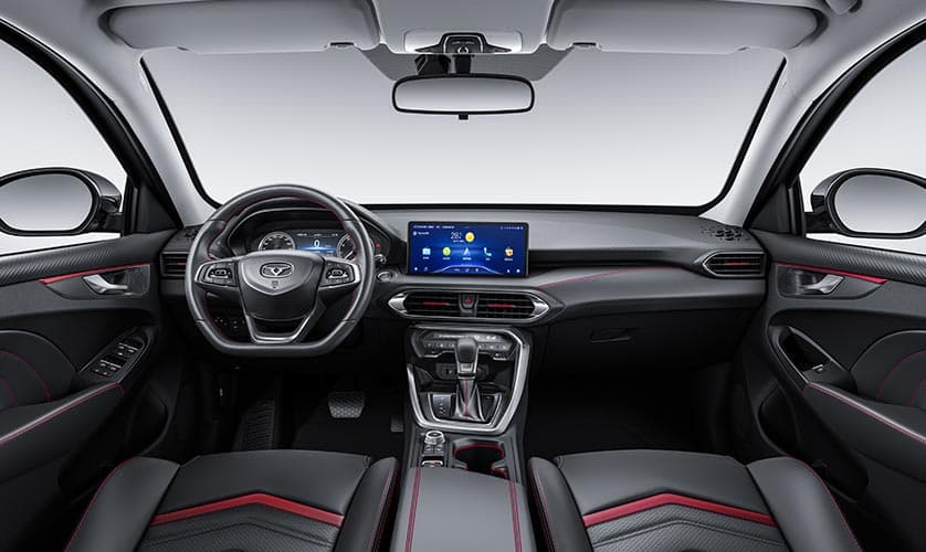 Black Red + Black Grey interior color matching